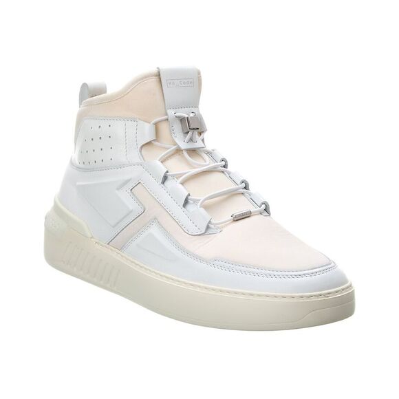 Tod’S X No_Code Leather High-Top Sneaker White